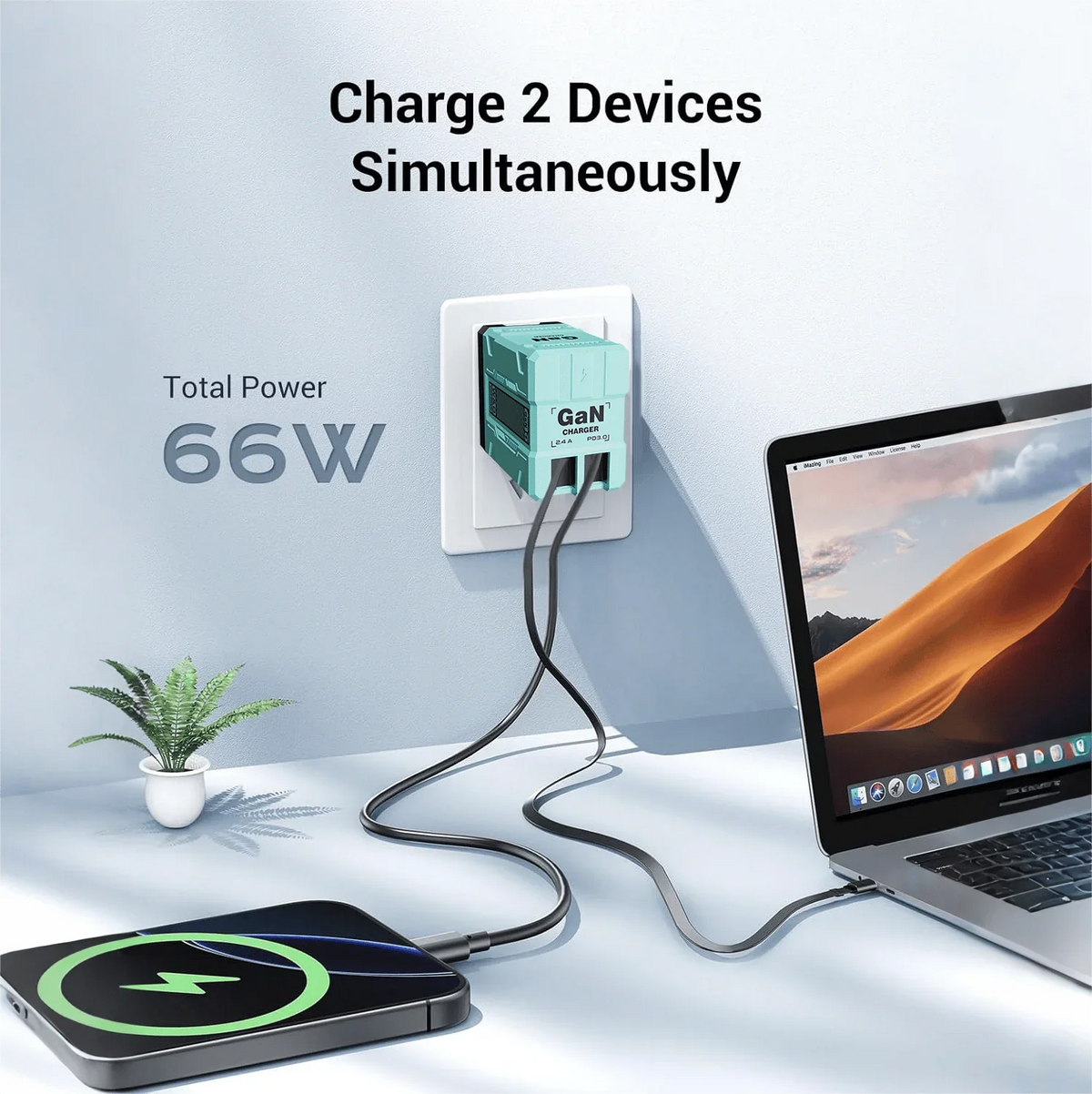 GaN 45W Fast Wall Charger