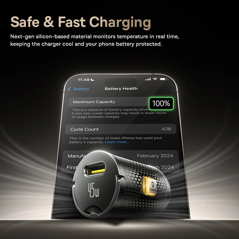 Baseus 45W Mini Car Charger