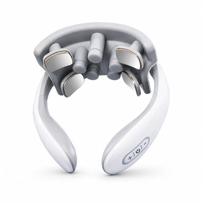 White and gray electronic device on a white background