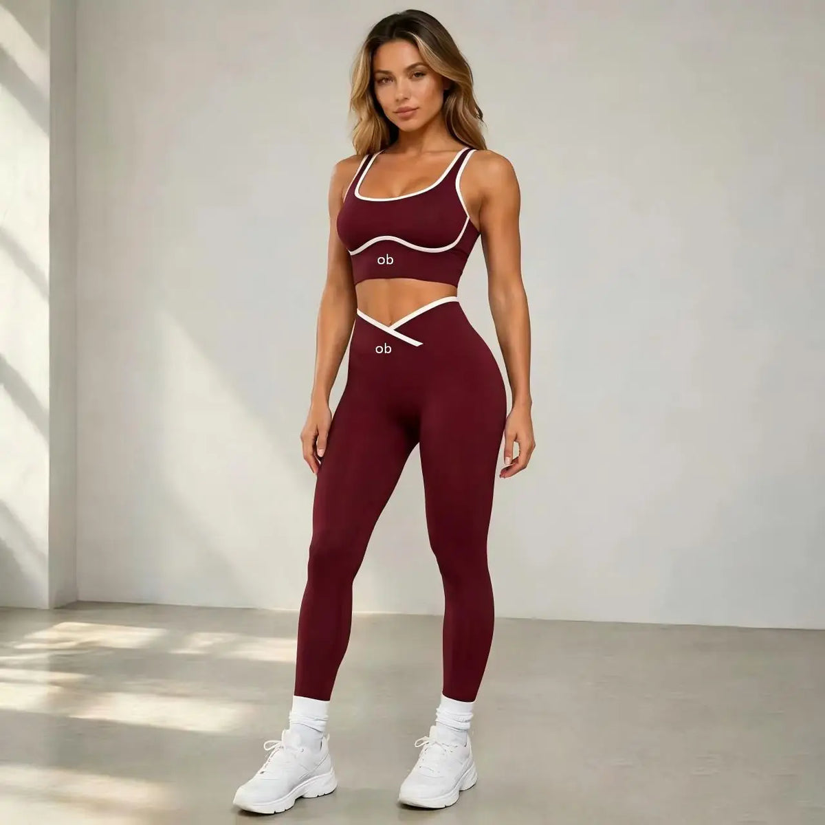 2026 Women's Sporty Sports Bra Fitness Yoga Set High-Waisted Hip-Boosting Yoga Pants with Elegant Style