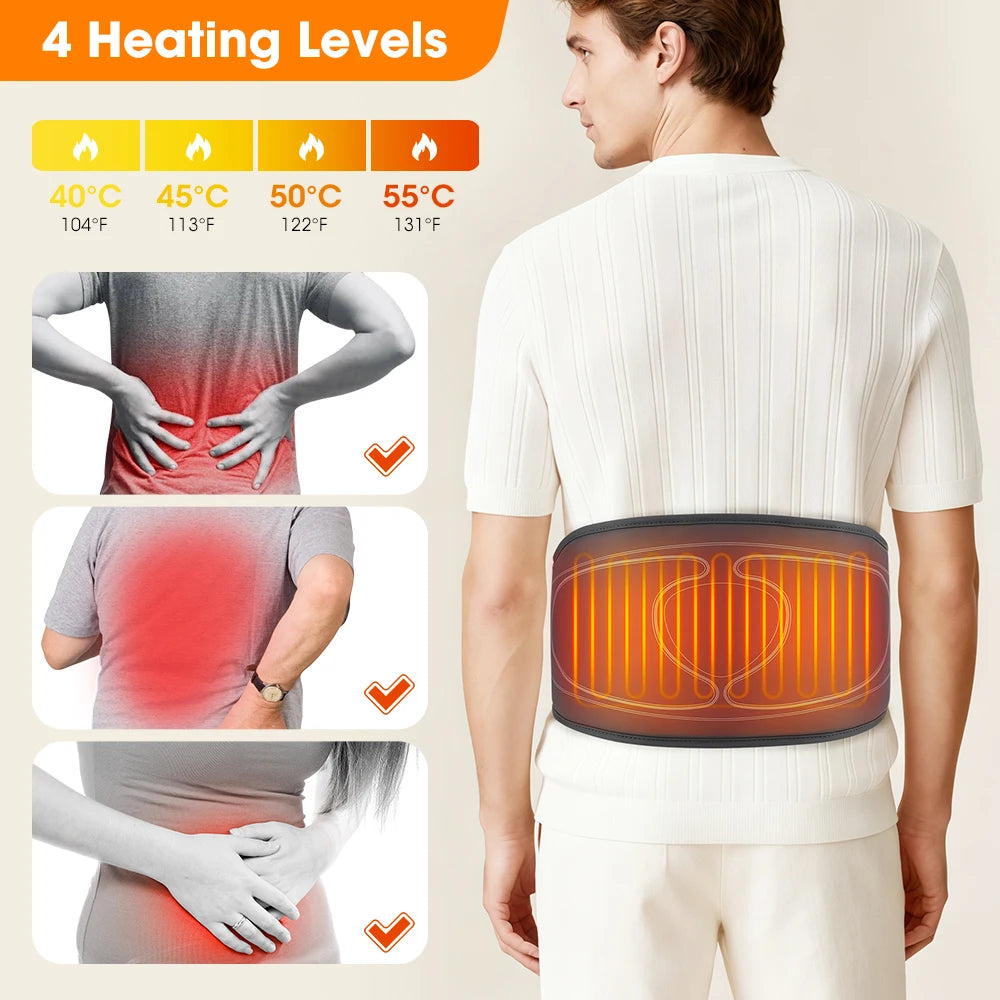 Heated腰带 with temperature display and user interface
