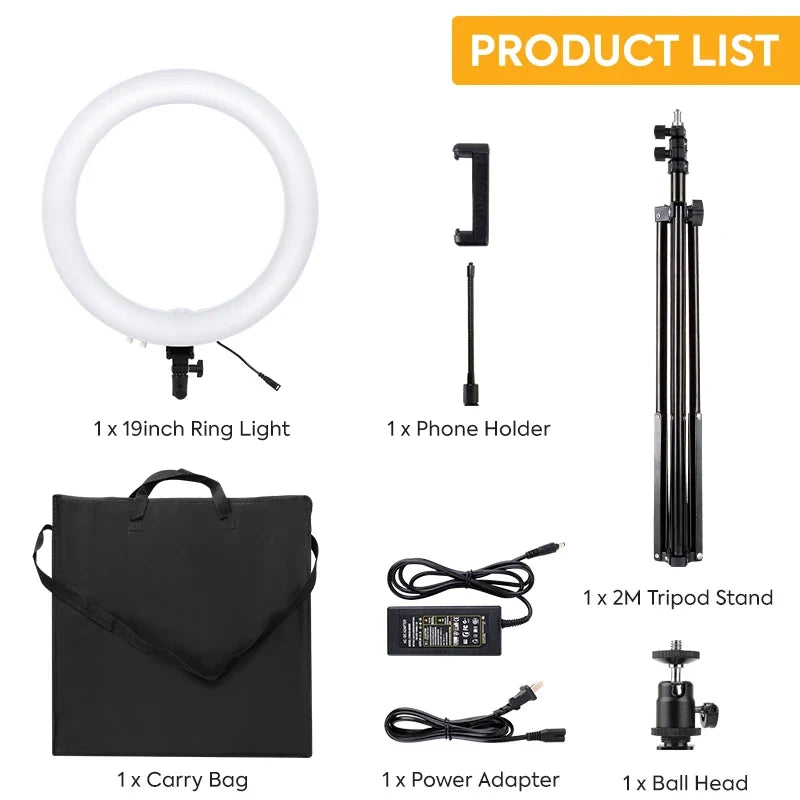 19-Inch Ring Light With Stand