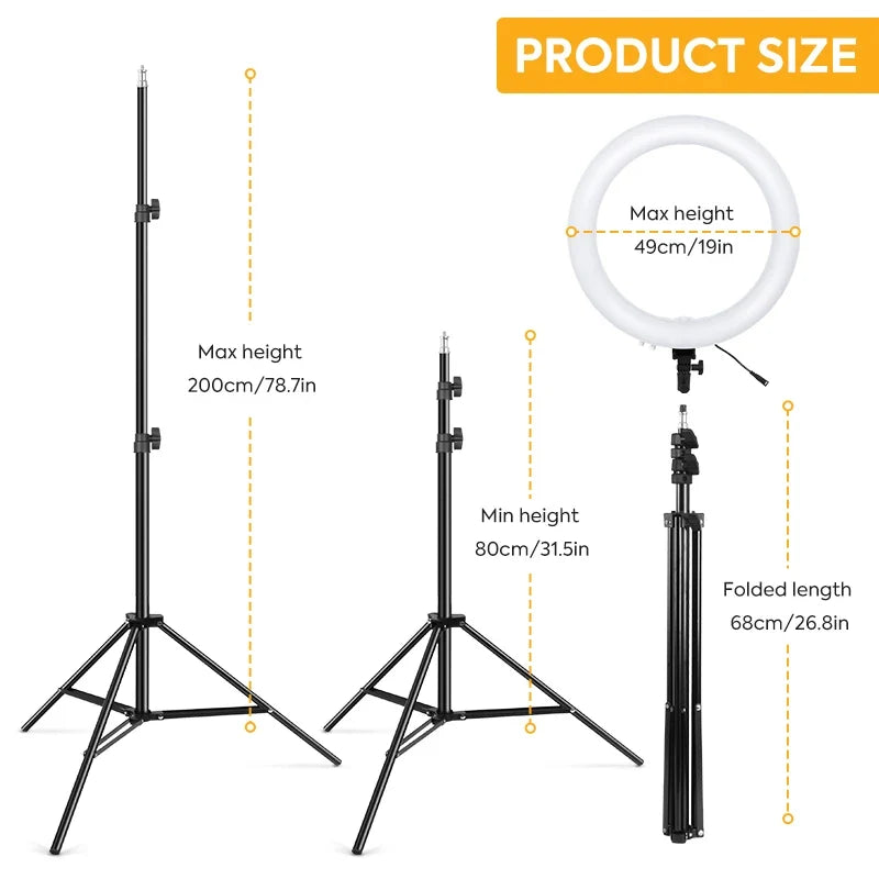 19-Inch Ring Light With Stand