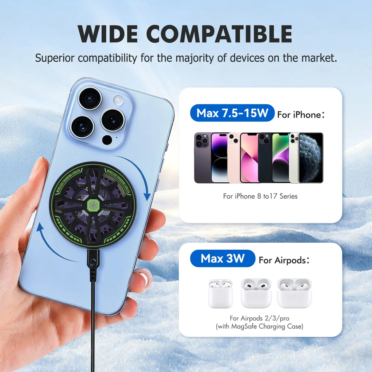 2-in-1 Magnetic Wireless Charger