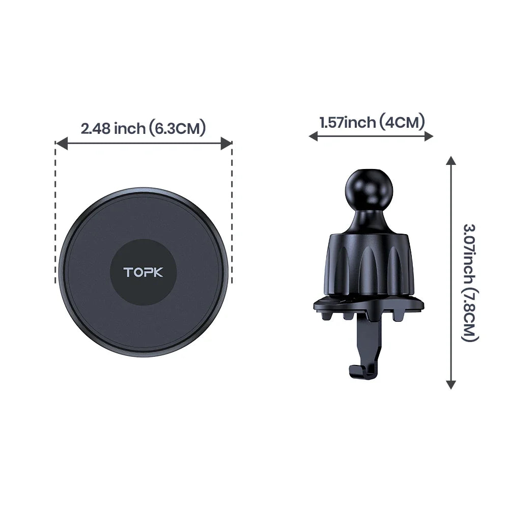 TOPK Magnetic Car Phone Holder Air Vent Car