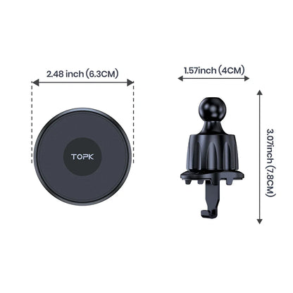 TOPK Magnetic Car Phone Holder Air Vent Car
