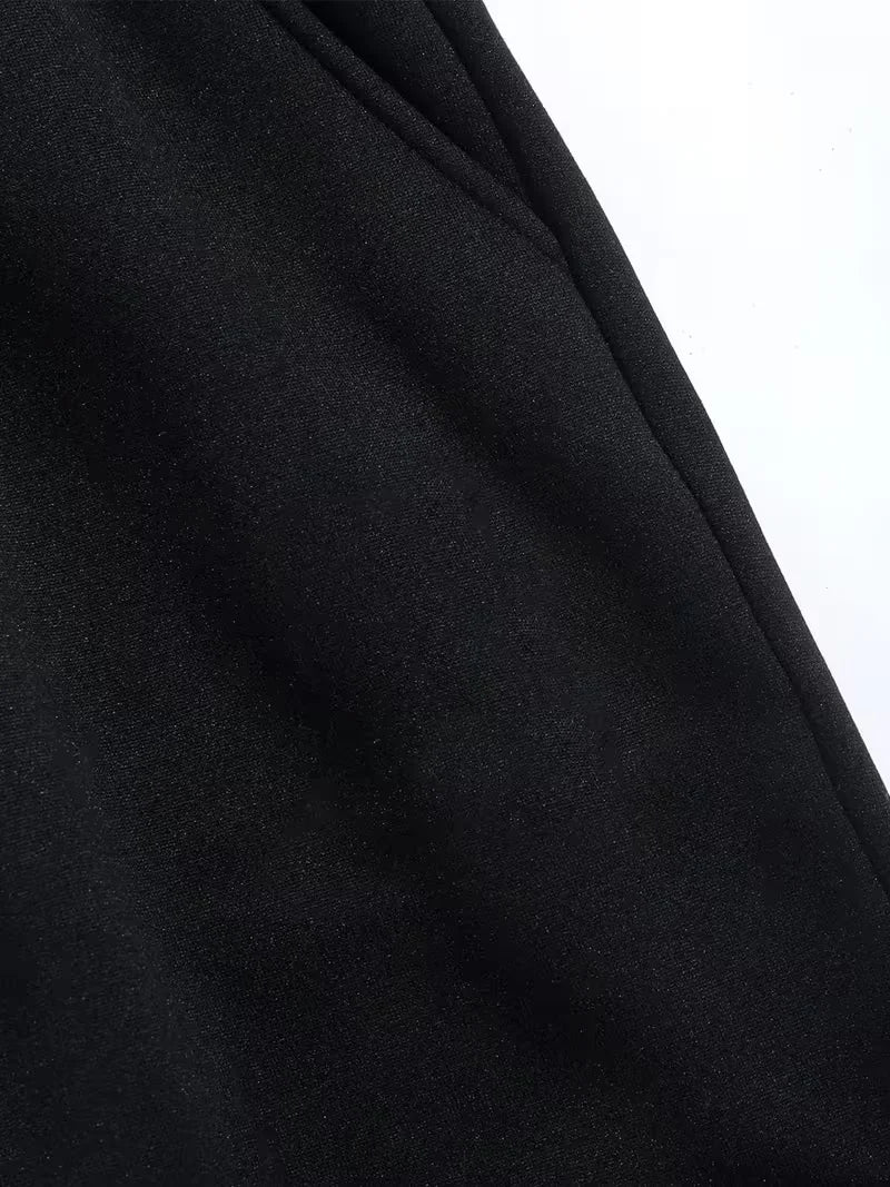 Street Trendy Cool Style Men's Loose Legged Sports Pants Printed Sanitary Pants Daily Casual Drawstring Knitted Pants