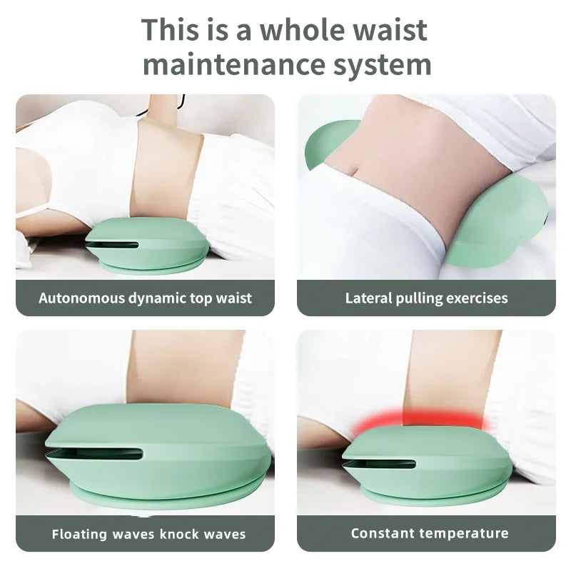 Product showing waist maintenance system with text describing its features.