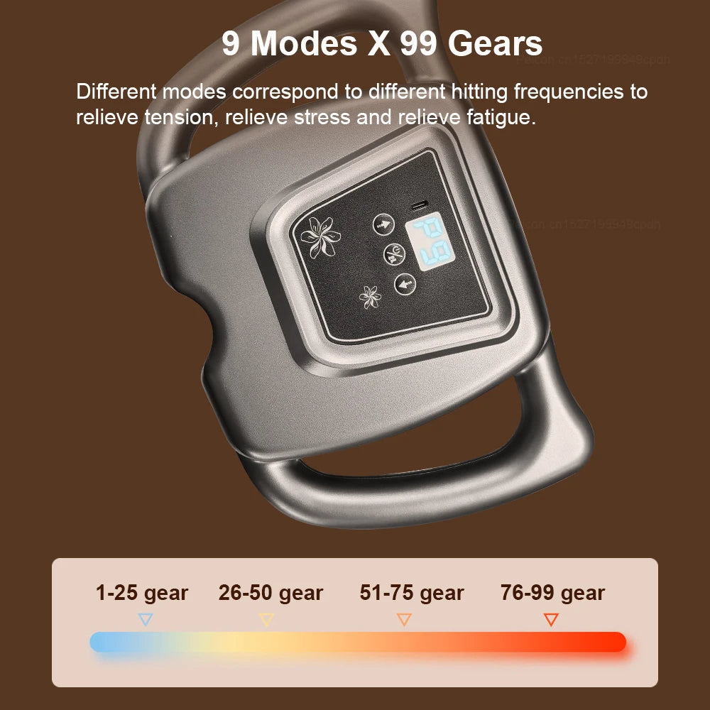 Electronic device with control panel and gear indicator on a brown background